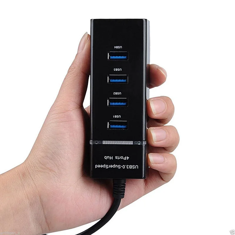4 порта, высокоскоростное зарядное устройство cargador USB 3,0, мульти-расширение aukey для настольного компьютера, ноутбука, адаптация, зарядное устройство для телефона для iphone