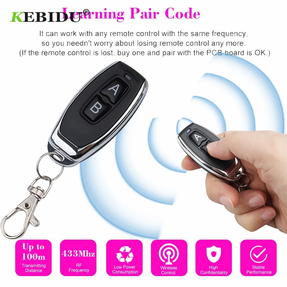 Kebidu Hot Universal 433Mhz Wireless Remote Control Switch AC 220v 110V 120V Relay Receiver Module RF Wholesales | Электроника