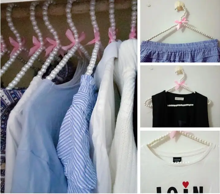 5 шт./Лот 20 см и 30 детская пластиковая вешалка Детские жемчужные вешалки роскошная