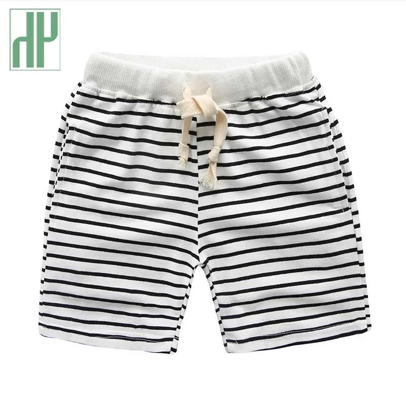Детские шорты для мальчиков и девочек свободные пляжные в полоску повседневные