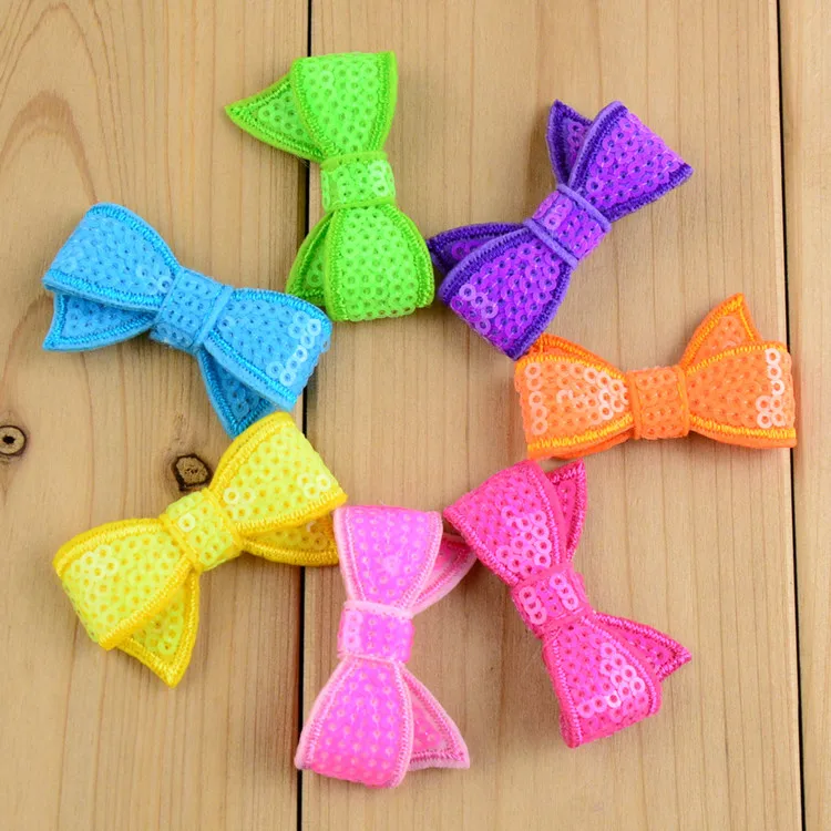 20 шт./лот мини-аппликации с бантом и блестками вы выбираете цвета банты 1 5 дюйма |