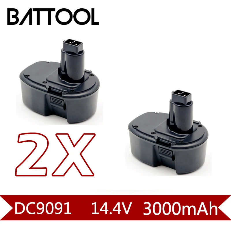 2X 3000 мАч 14 4 В DC9091 ni mh аккумуляторная батарея для Dewalt DW9091 DW9094 DE9091 DE9092 DC613ka DC614ka