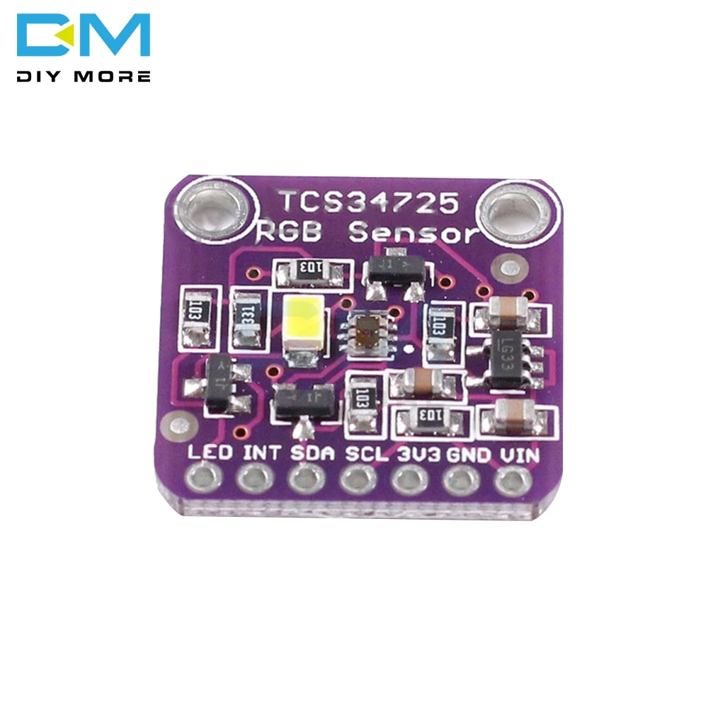 Цифровой RGB Цвет Сенсор инфракрасным фильтром Белый светодиодный TCS34725 модуль для