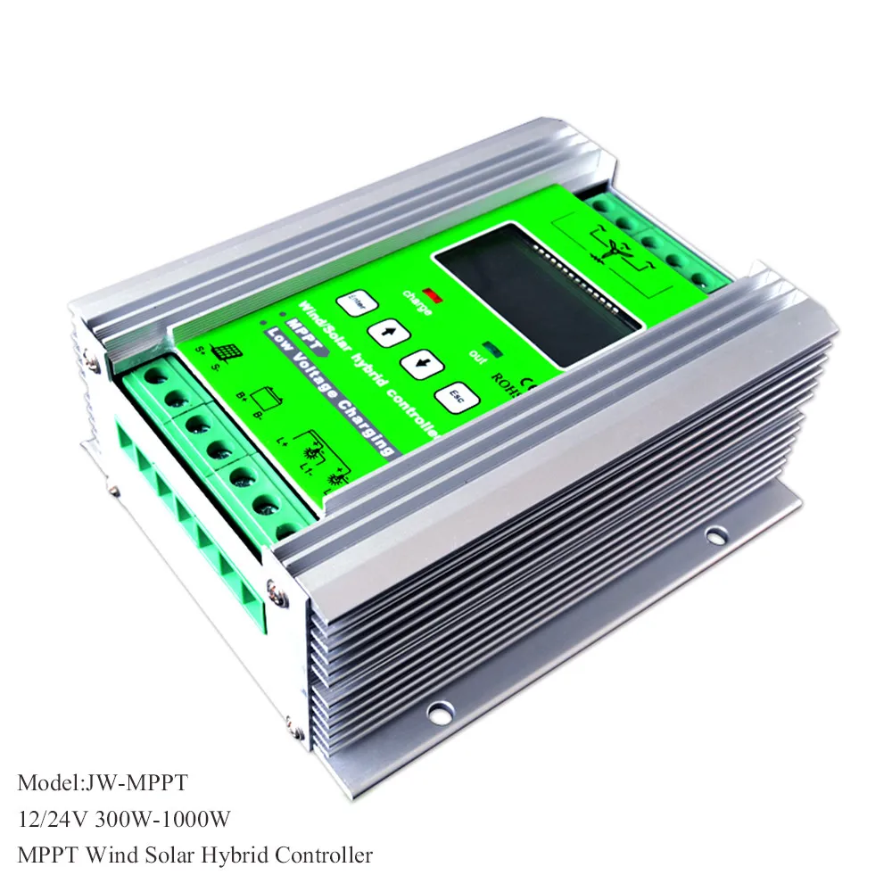 Вне сети MPPT 300 W ветровая Солнечная гибридное зарядное устройство 12 V 24 солнечная