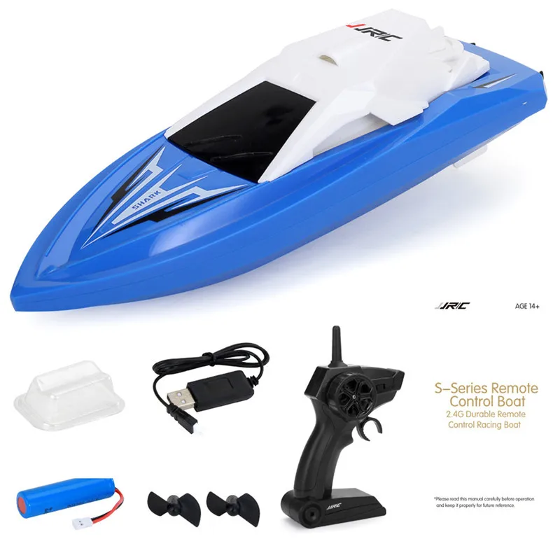 JJRC S5 2 4G электрическая радиоуправляемая лодка 1/47 10 км/ч с двойным мотором гоночный