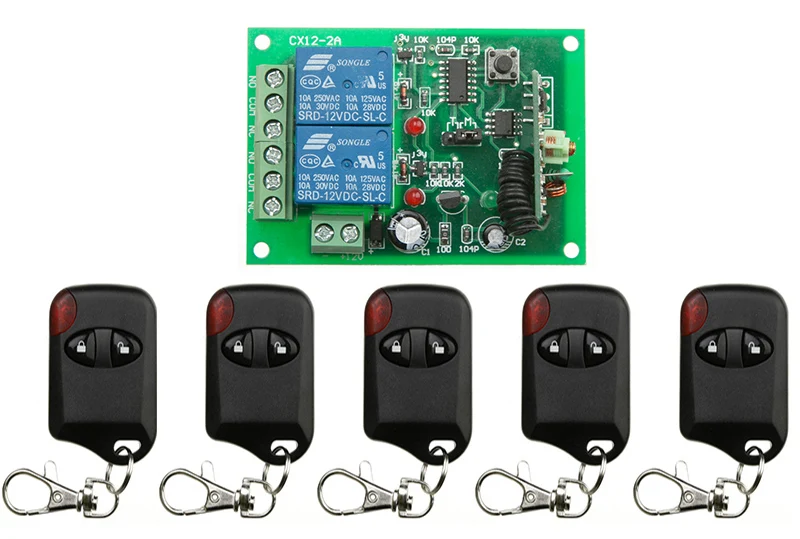 DC 12V 24V 2CH 2 CH Беспроводной переключатель системы дистанционного управления