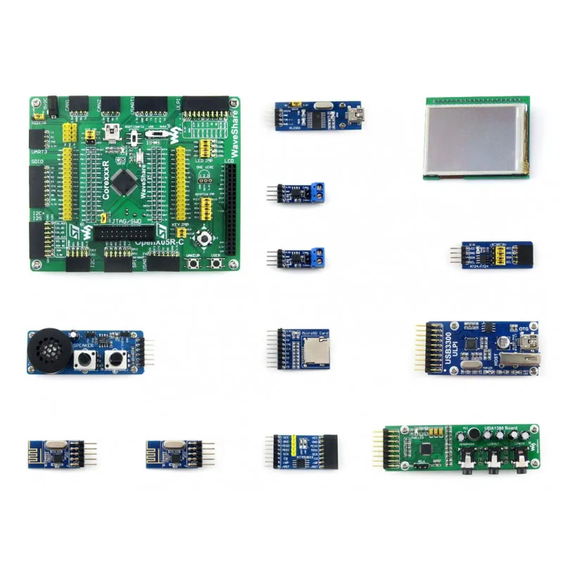 

Параметпосылка в = плата STM32, модель STM32F405,STM32F405RGT6 MCU, макетная плата STM32 + 10 модулей аксессуаров