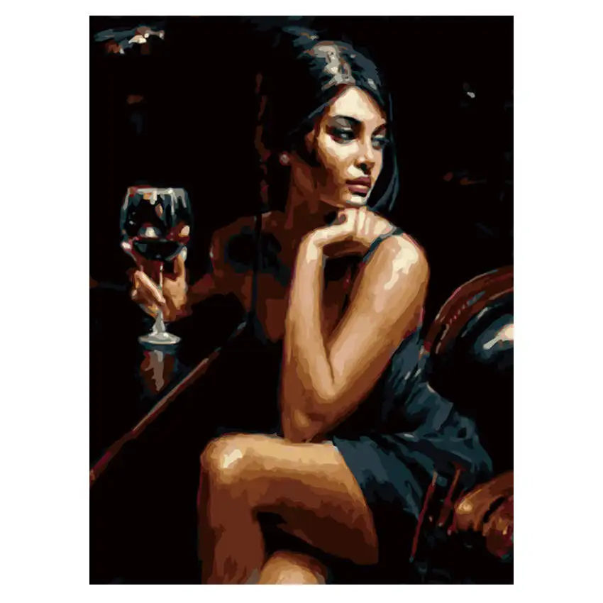 woman Painting 22 Украшение гостиной, картины по номерам на холсте, мост фейерверков, картины на холсте для гостиной - Цвет: woman Painting 22