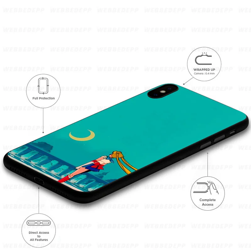 WEBBEDEPP Сейлор Мун Аниме Мягкий силиконовый чехол для iPhone 11 Pro Xr Xs Max X или 10 8 7 6 6S Plus 5 5S