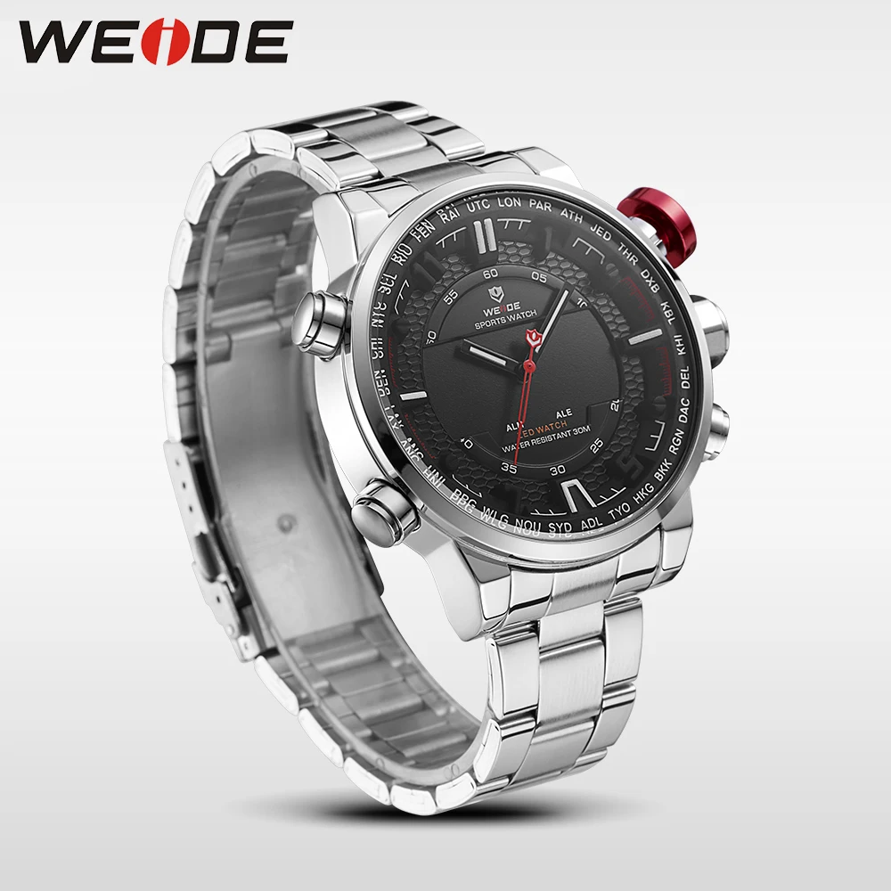WEIDE мужской роскошный бренд часов светодиодный спортивные цифровые часы из