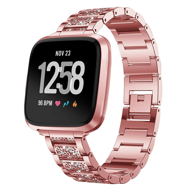 Браслет на запястье из нержавеющей стали для Fitbit Versa Lite сменный ремешок часов со