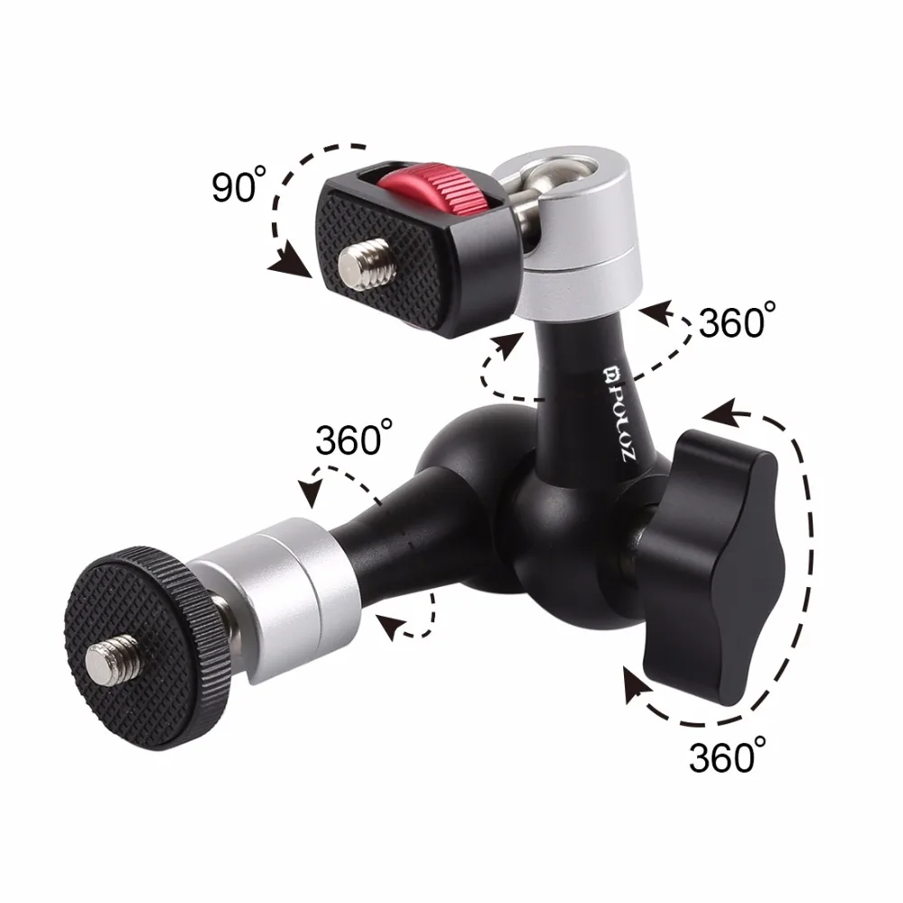 Регулируемый шарнирный фрикционный магический рычаг из алюминиевого сплава PULUZ 6