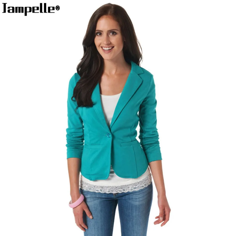 2018 Женский блейзер осень зима Стильная Офисная Леди Стиль карамельный цвет