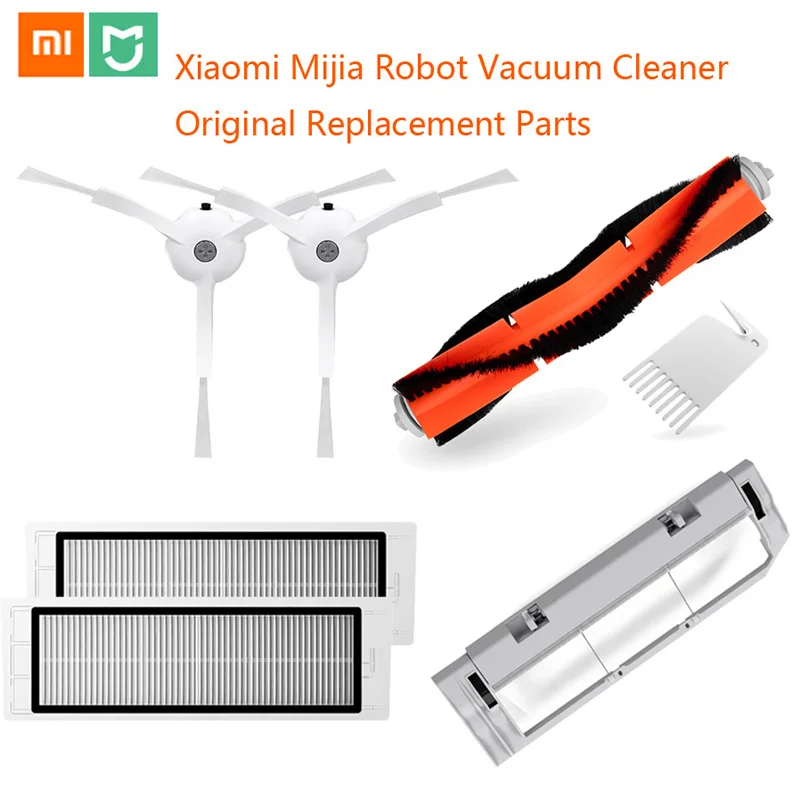4 Units Робот-пылесос с hepa фильтром Xiaomi Mijia основная щетка чистящий инструмент боковая щетка-ролик крышка Запасная часть - Цвет: 4 Units