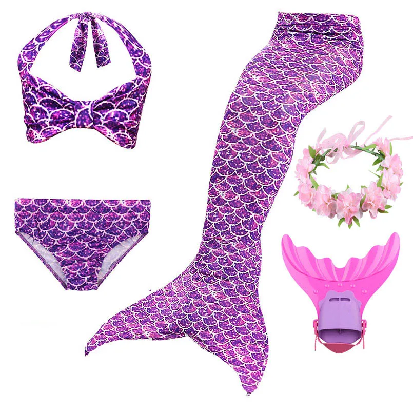 DH51 Sets 3 шт. Новые Детские Русалка Моноласты, хвосты для купания детей; костюмы для девочек; Плавание ming Русалка хвост русалки Плавание костюм Флиппер для девочек Плавание - Цвет: DH51 Sets