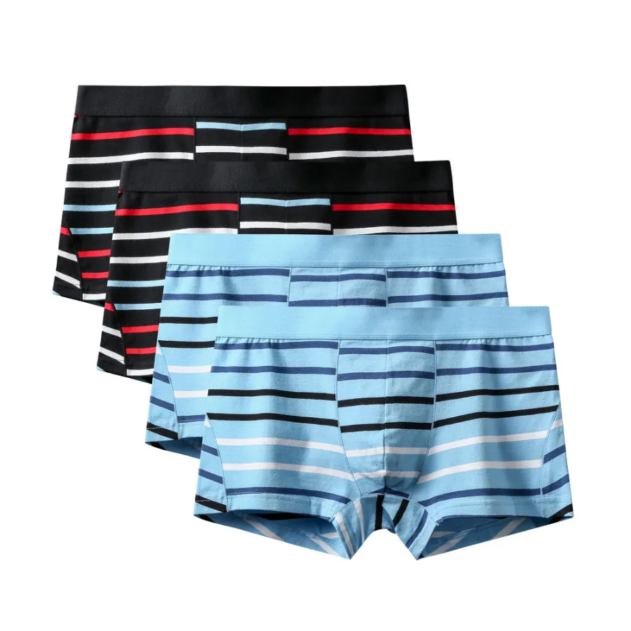 4Pcs A1743 Mix C23 4 шт./партия,, мужские модные сексуальные хлопковые трусы, мужские боксеры, шорты, дышащие, большие размеры, хлопковое нижнее белье, мужское нижнее белье - Цвет: 4Pcs A1743 Mix C23