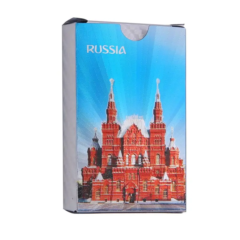 Подарочная деревянная коробка для упаковки пластиковых игральных карт Водонепроницаемые Карты прочные креативные пластиковые покерные карты Подарочные золотые игровые карты коробка - Цвет: RUSSIA S-03