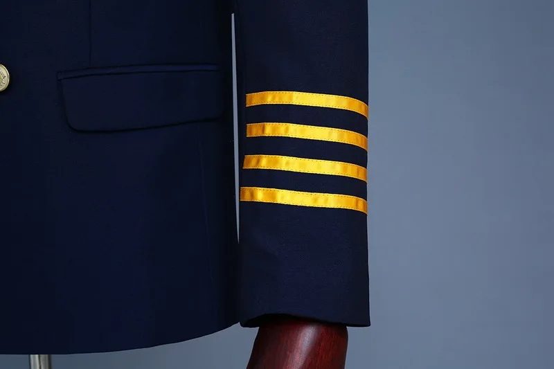 Mens Double Breasted Tassel Epaulet Captain Suits 2019 New Men Party Prom Show Military Style 2 Piece Suit Male Terno Masculino | Мужская