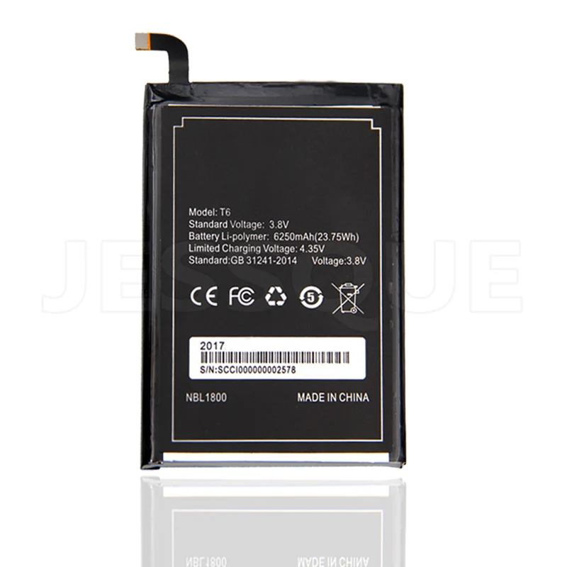 100 шт./лот 6250 мАч Батарея Для Doogee T6 HT6 аккумулятор батерия μπαταρία akkumulátor через DHL