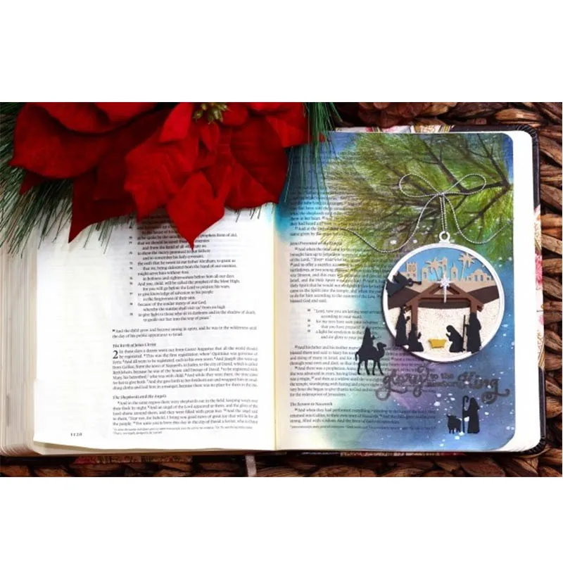 День рождения Иисуса сцен металла резки трафарет для DIY Скрапбукинг изготовление