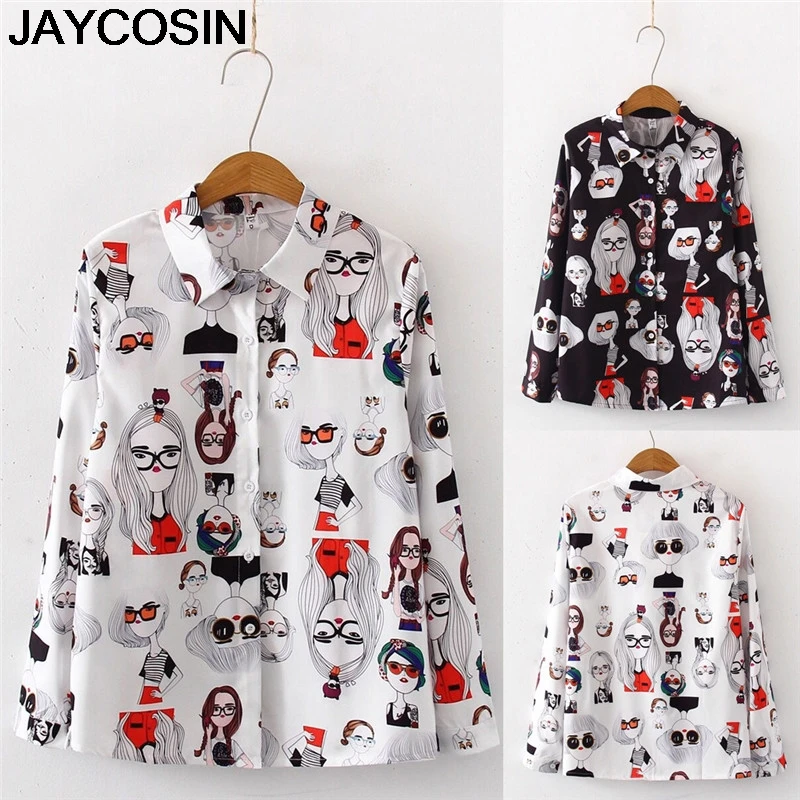 Новинка 2019 женская рубашка JAYCOSIN на весну и осень модная Корейская с длинным
