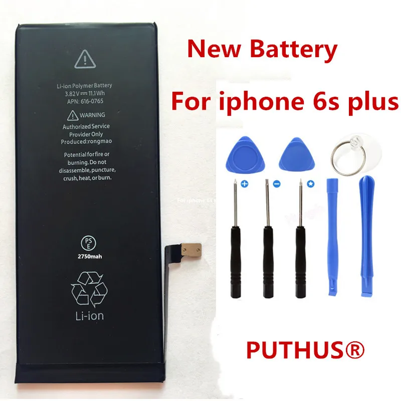 Новинка для iPhone 6S Plus 6splus батарея 2750mAh литий ионная сменная iphone 6s plus с набором