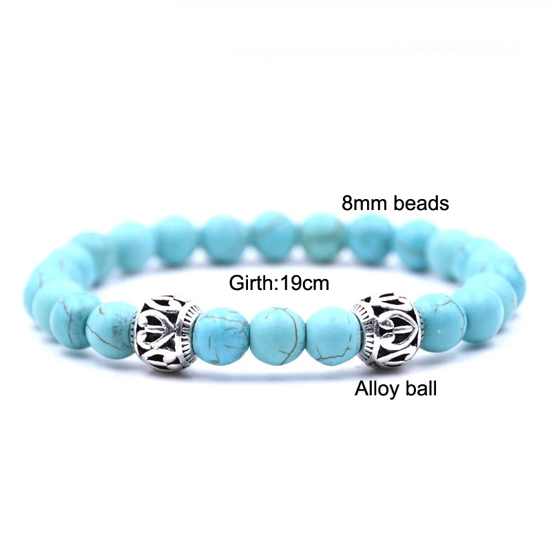 Мужские браслеты из натурального камня матовые черные бусины оникса подвески на