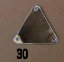 traingle 30mm Пришить серебряное акриловое зеркало кристалл страз Диамант с плоской задней зеркальной бусины с отверстием для DIY свадебное платье одежда - Цвет: traingle 30mm