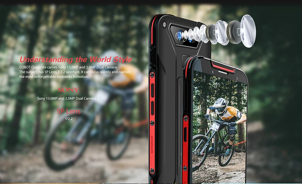 Cubot Quest Lite IP68 водонепроницаемый пылезащитный телефонный процессор MT6761 четырехъядерный Android 9,0 2 Гб ОЗУ 16 Гб ПЗУ NFC Смартфон 3000 мАч
