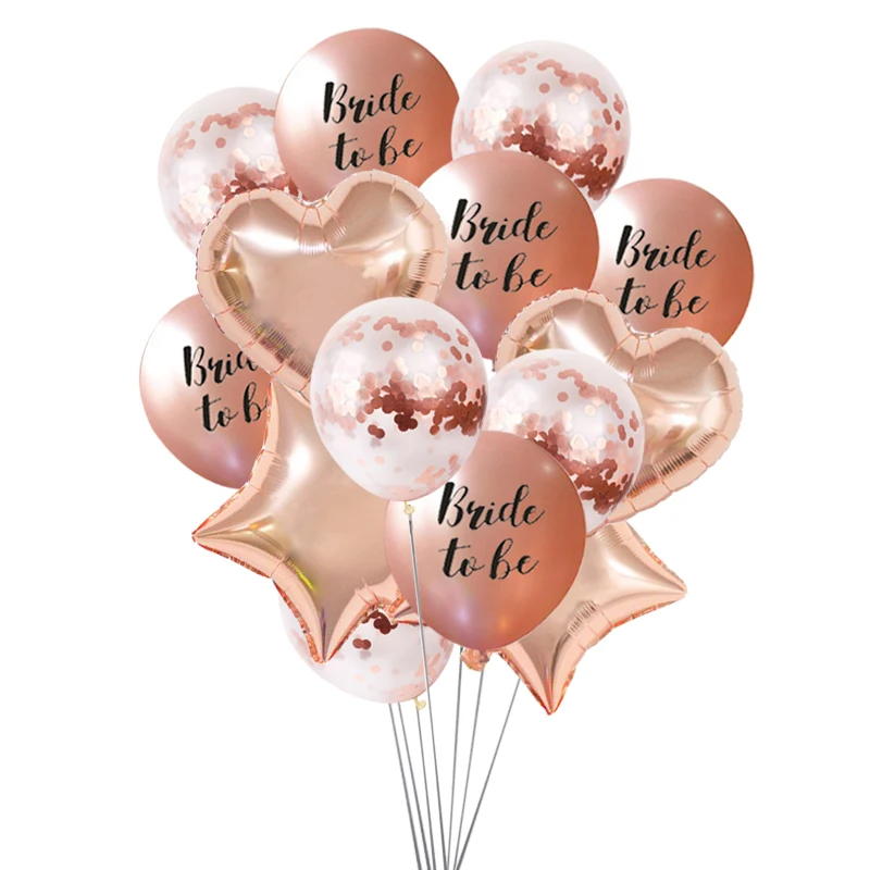Chicinlife 12-дюймовый розовый Золотой тематический латексный шар для невесты
