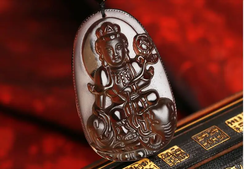 Светильник лый лед натуральный обсидиан подвеска ожерелье Зодиак дракон змея