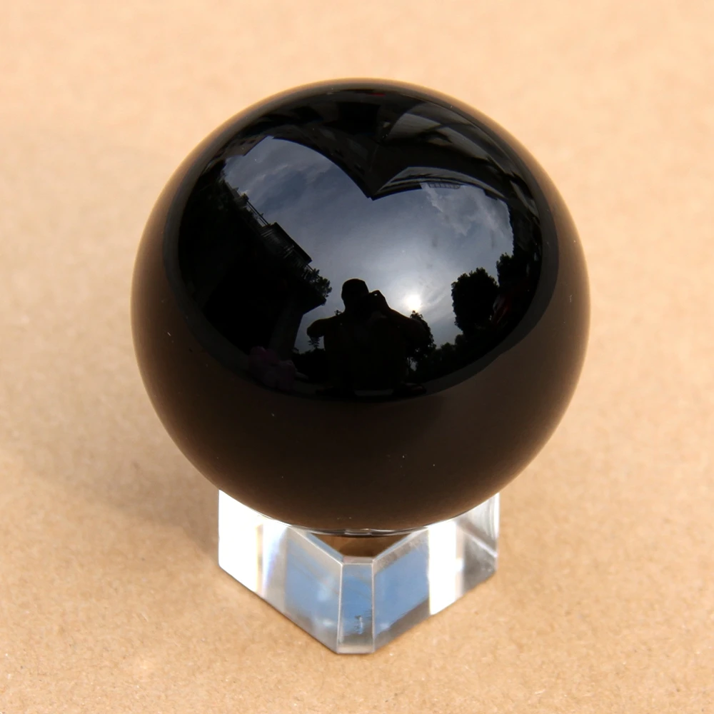 80mm Rare Black Natural Quartz Crystal Ball Sphere Glass Balls For Sale Fengshui Home Decoration | Дом и сад