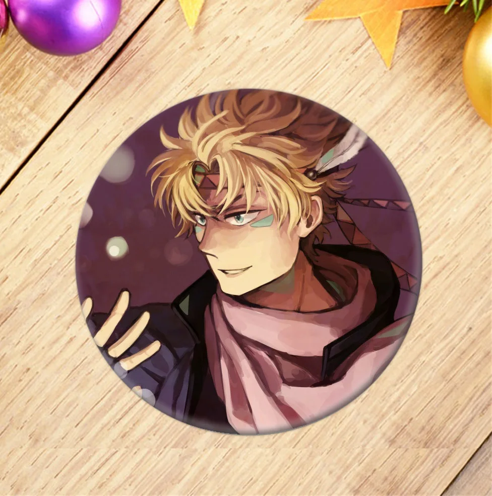 6 1 шт. значок аниме Jo Необычные Приключения Jotaro Kujo Косплей брошь коллекция булавок для украшения рюкзаков - Окраска металла: 6