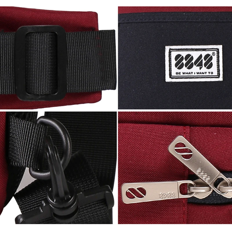 8848 Мужская винтажная нагрудная сумка на одной лямке через плечо