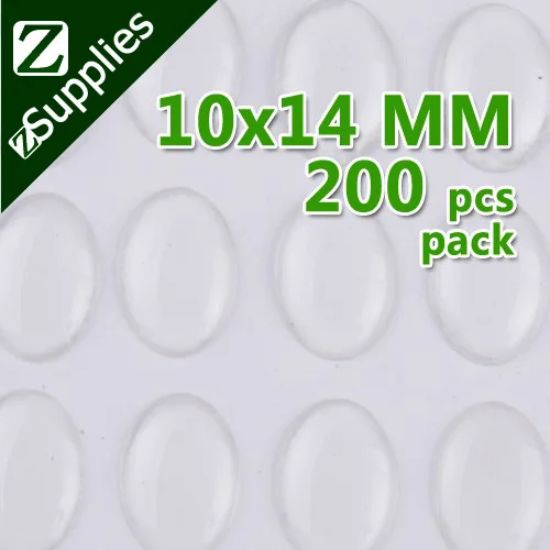 200 шт. посылка 10*14 мм Овальный прозрачный эпоксидные колпачки Смола Кабошон Sticker