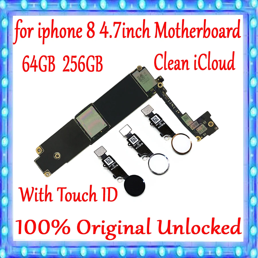 Бесплатная материнская плата iCloud для iPhone 8 с сенсорным Идентификатором