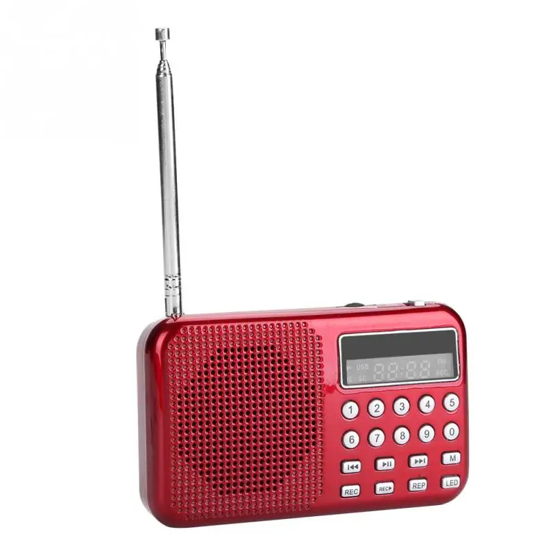 Vbestlife чистый звук стерео FM радио Запись голоса TF/USB Музыка Светодиодный фонарик MP3
