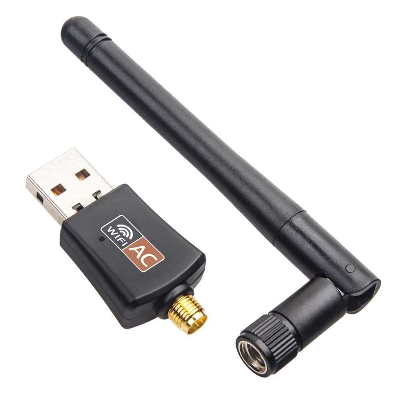 Мини USB WiFi адаптер 5 ГГц + 2 4 600 Мбит/с Беспроводной двухдиапазонный 802.11ac с антенной