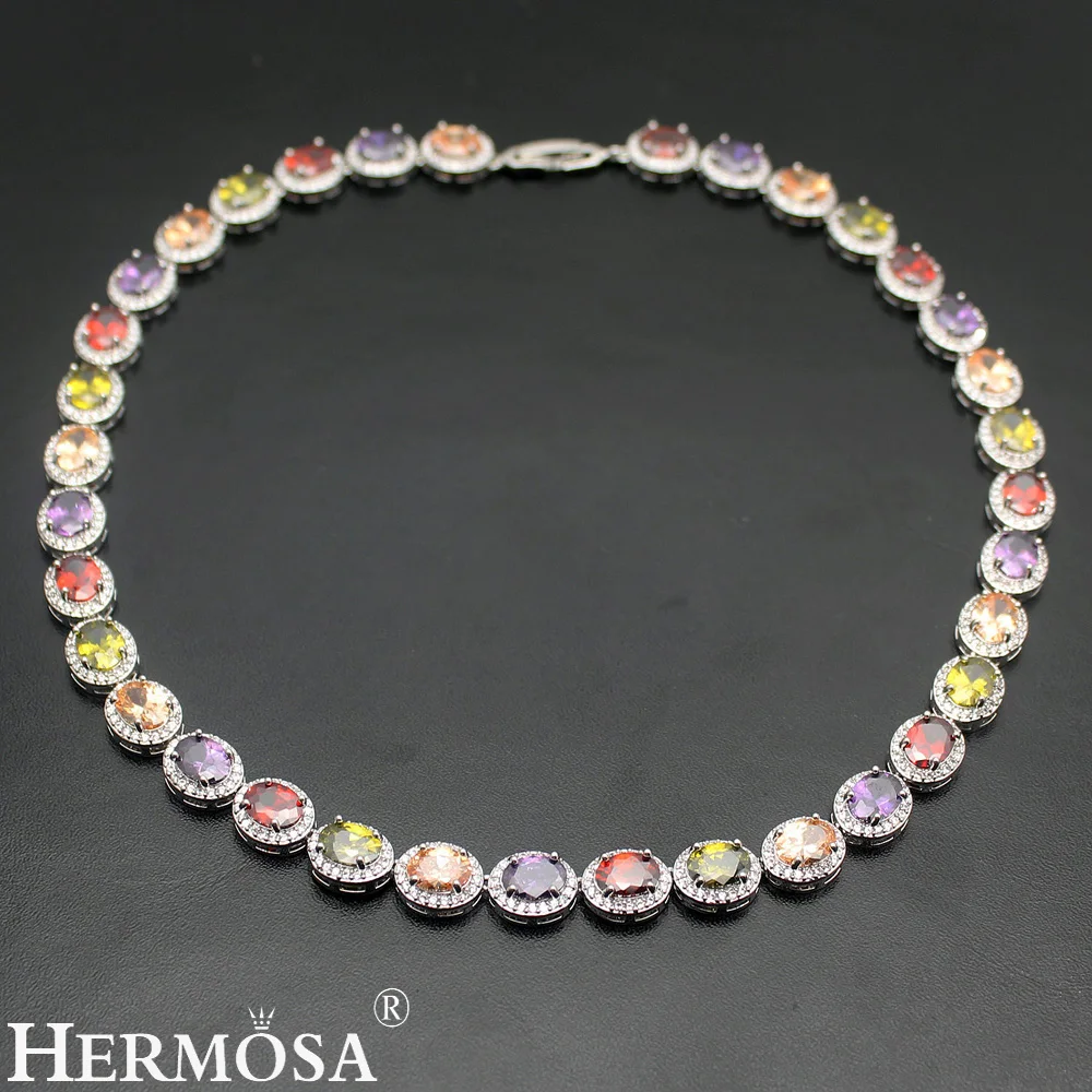 Hermosa/красивое женское колье из стерлингового серебра 925 пробы ожерелье Красочные