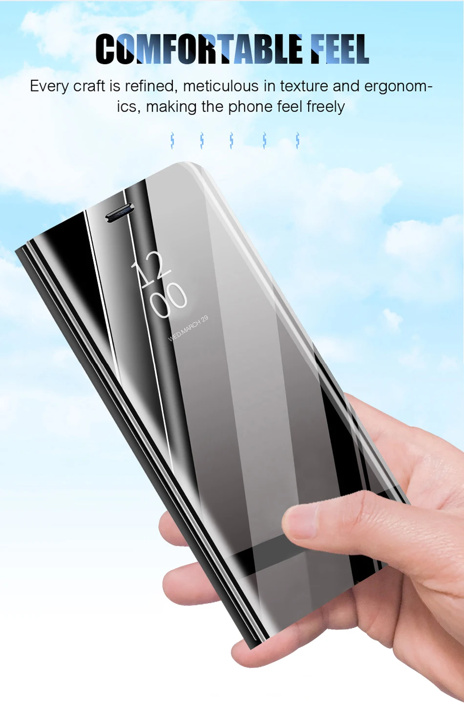 Смарт mi rror флип чехол для Xiaomi mi 9T Pro 8 SE A2 Lite Max 3 mi x 3 2 Pocophone F1 красный mi Note 7 6 5 Pro K20 Pro кожаный чехол