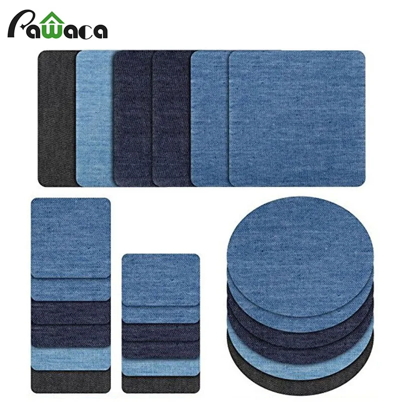 Комплект для ремонта джинсов из хлопка без пришивания 12/24 шт. набор 3 вида цветов