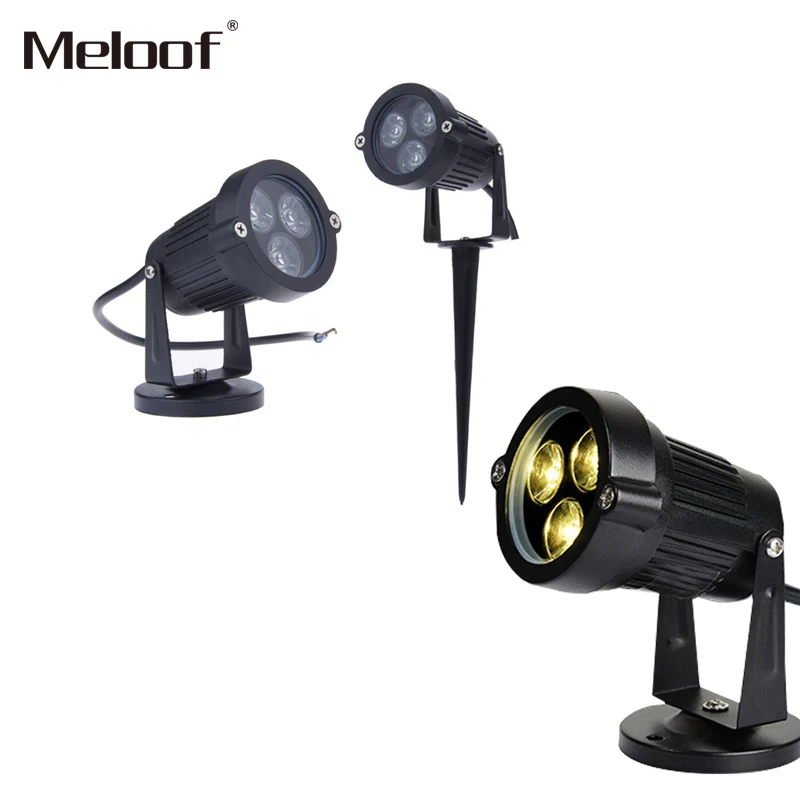 RGB led лампа для газона COB 3 Вт IP65 наружная садовая светодиодная точечная 12 В 110 220
