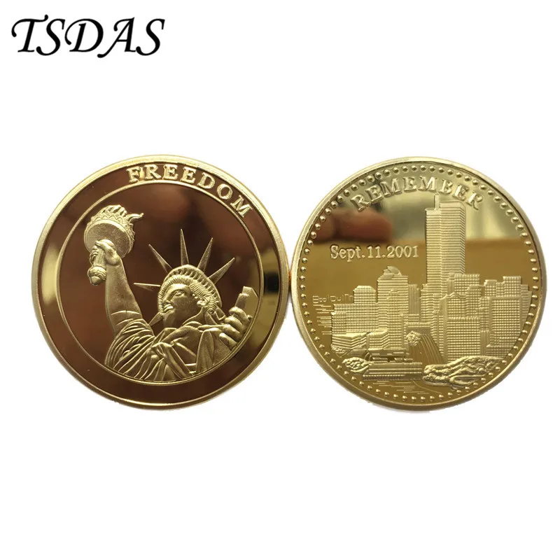 Медная монета, позолоченная медная монета, 24 K, на заказ, медаль 40*3 мм, американский красочный сувенир, монеты - Цвет: 43