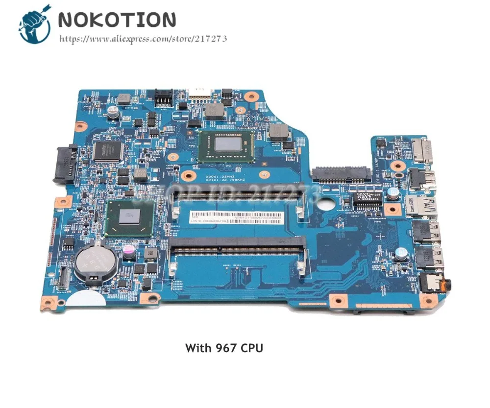 

NOKOTION For Acer aspire V5-531 Laptop Motherboard 48.4VM02.011 NBM1711001 DDR3 with 967 CPU MAIN BOARD