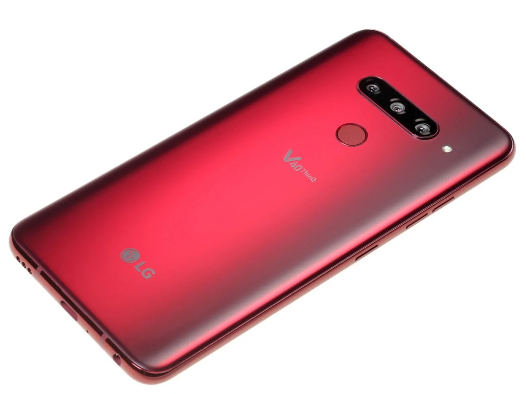 Разблокировка LG V40, ThinQ, 6,4 дюйма, 6 ГБ ОЗУ, 128 Гб ПЗУ, Android, четыре ядра, две фронтальные камеры, 3 тыловые камеры, отпечаток пальца, NFC, мобильный телефон