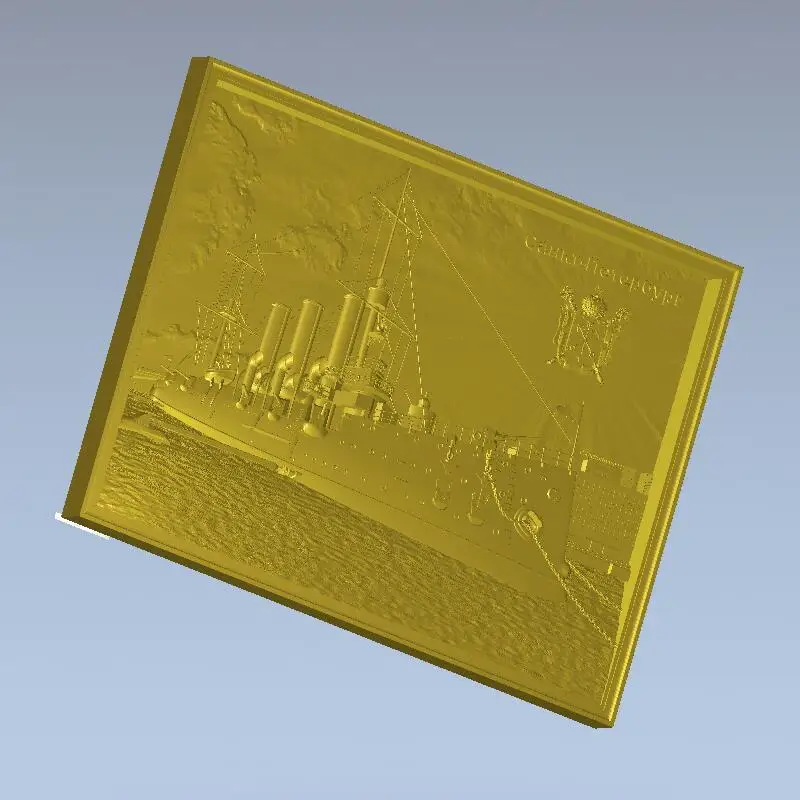 Высококачественная 3d модель рельef для ЧПУ или 3D принтеров в формате STL Avrora Cruiser|3d