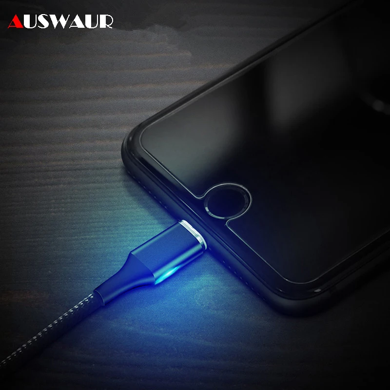 Магнитный usb кабель для iPhone Android Micro type C с нейлоновой оплеткой магнитный боковой