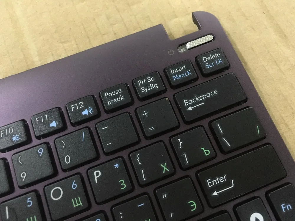 Новая русская клавиатура для Asus Eee PC 1015 серии 1015B 1015PW 1015CX 1015PD 1011 1015PX с фиолетовой рамкой Клавиатура для ноутбука