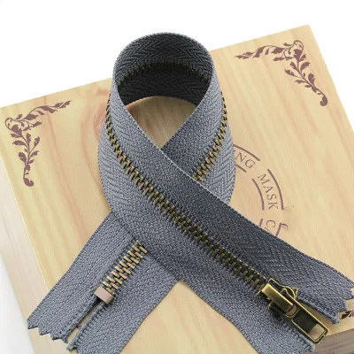 Alipress 3#20 см закрытый конец Металлические молнии для DIY Швейные Джинсы Брюки сумки 10 шт - Цвет: gray