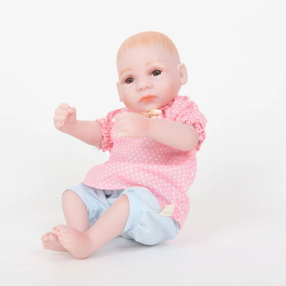 LEOOFU 28 см 11 дюймов Мини bebe Кукла реборн для детей силикона reborn жив Младенцы